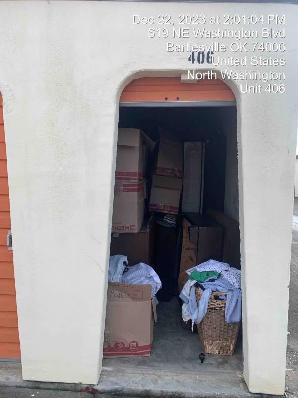 Storage Unit Auction in Bartlesville, OK at North Washington Storage ends on 8th February, 2024